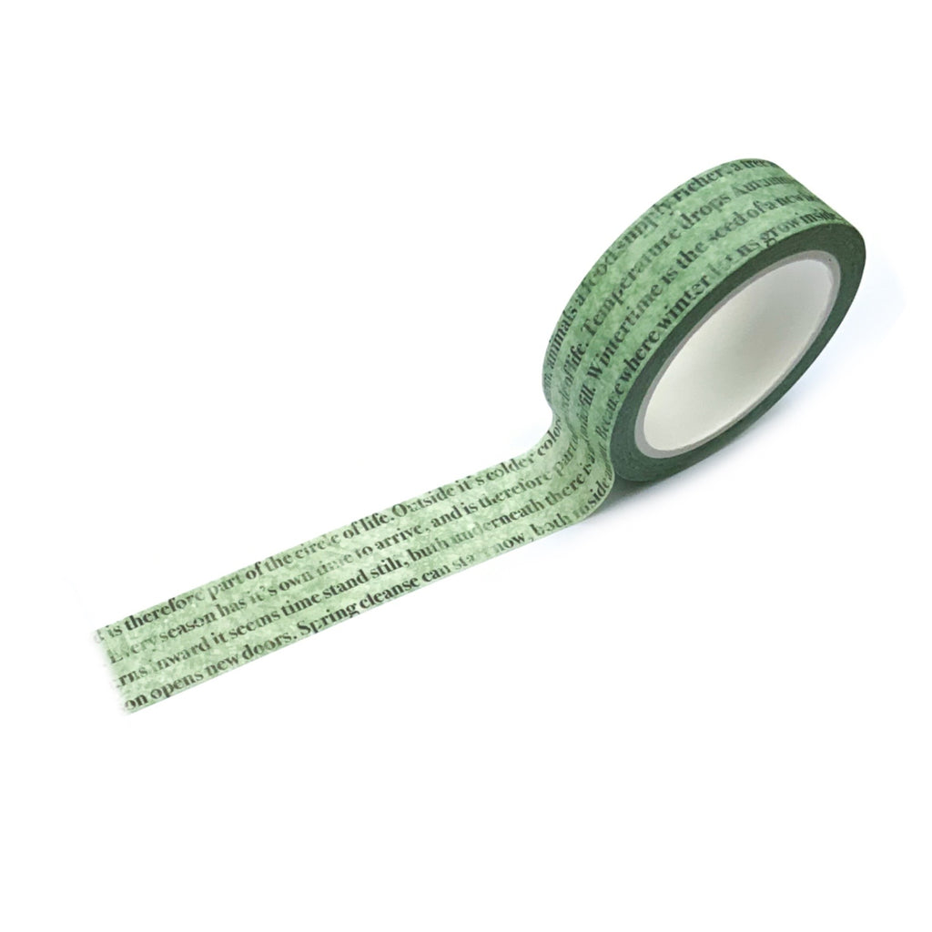 Washi tape letters groen journal this