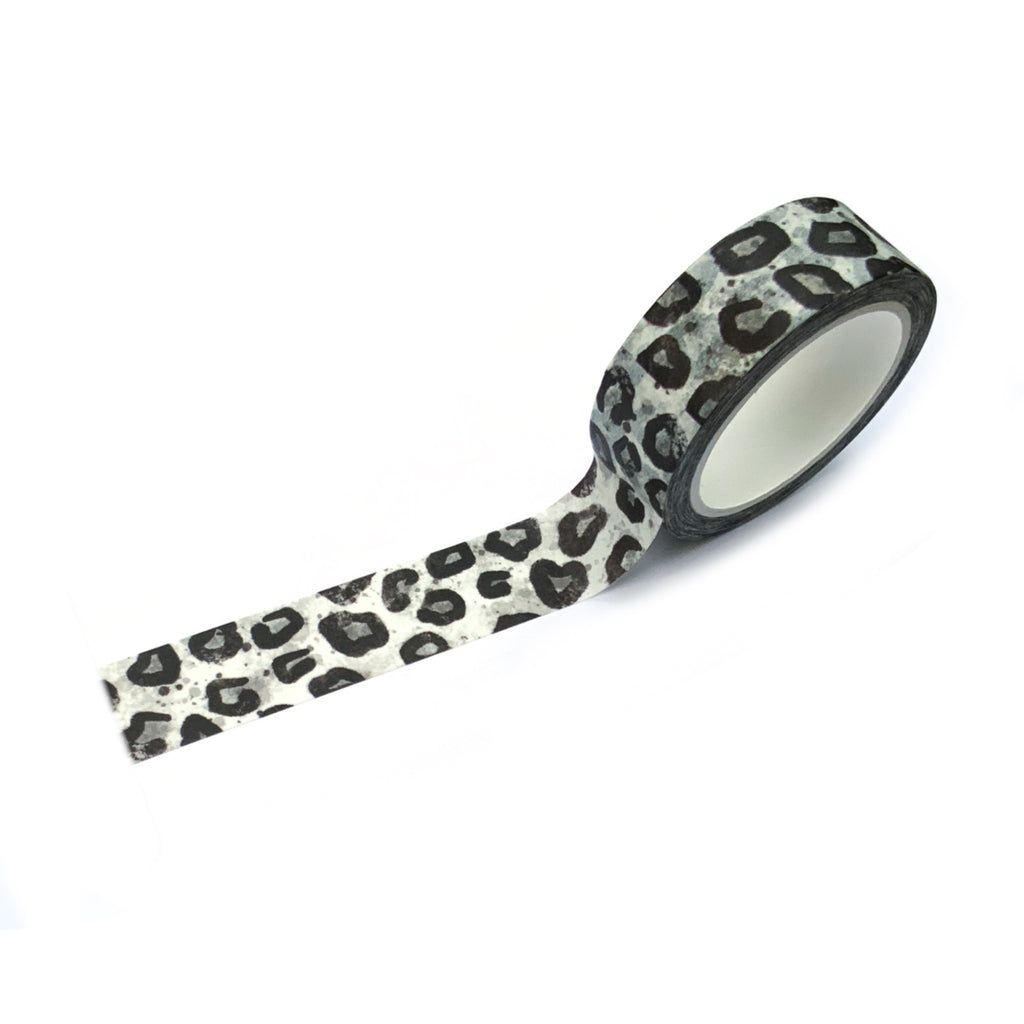 Washi tape luipaard zwart wit journal this