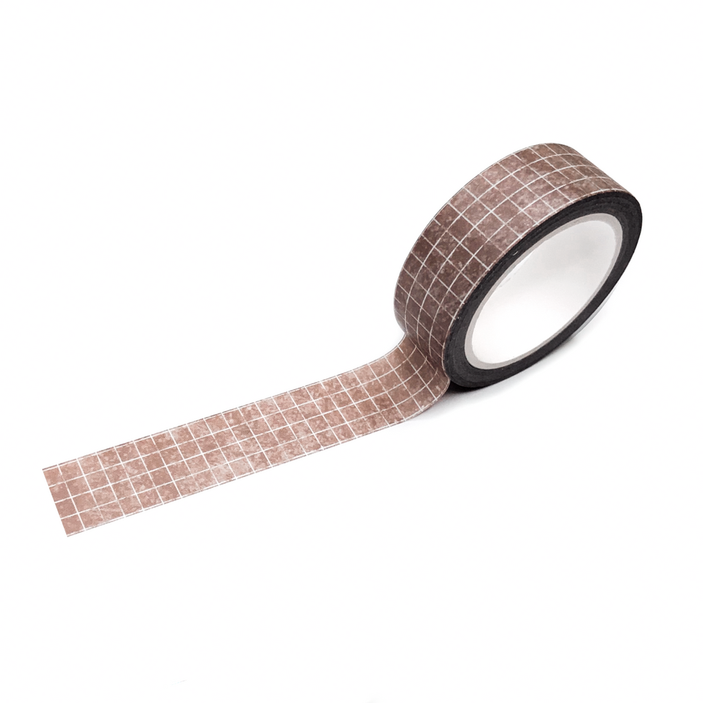 Washi tape ruitjes taupe journal this
