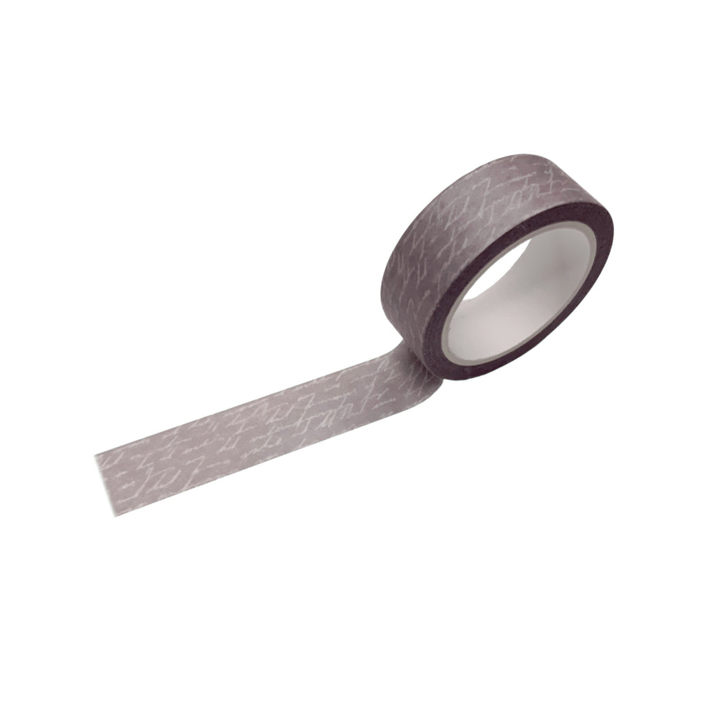 Washi tape script beige journal this