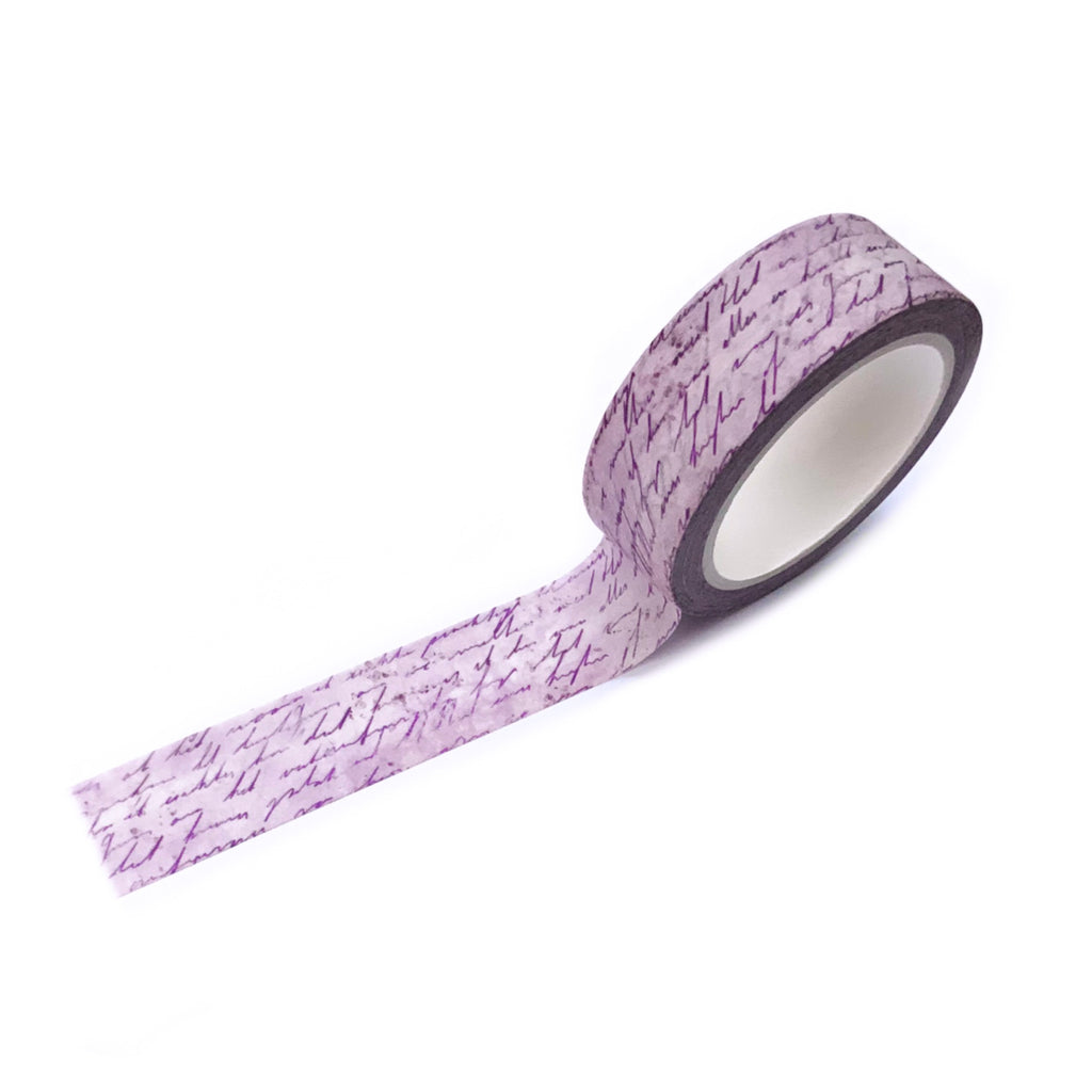 Washi tape script paars journal this