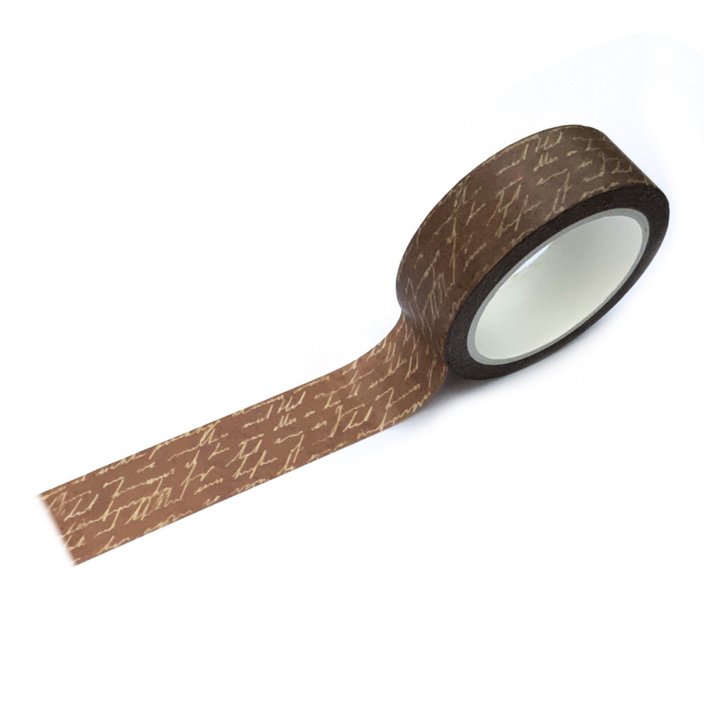Washi tape script taupe journal this