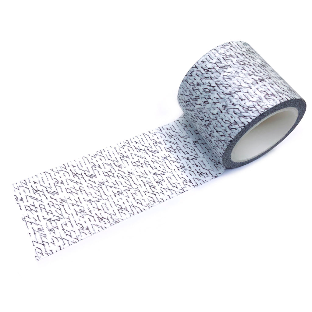 Washi tape script zwart wit breed journal this