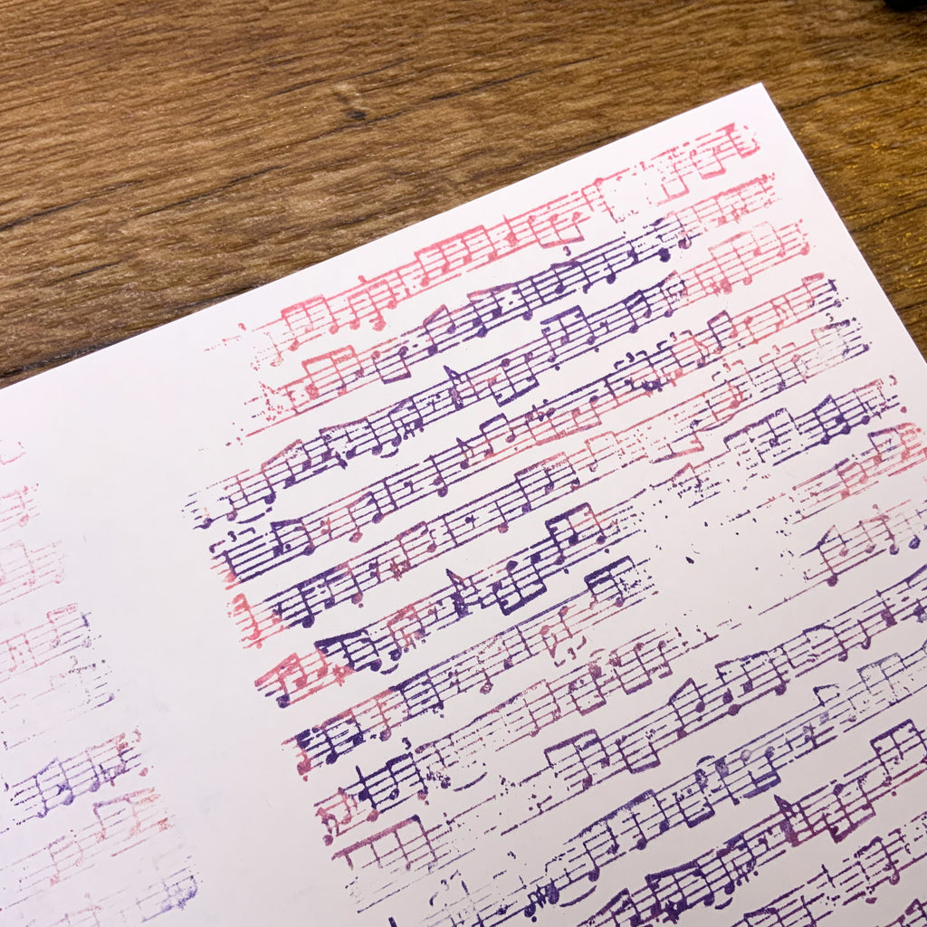 clear stamp achtergrond stempel muziek noten bladmuziek print
