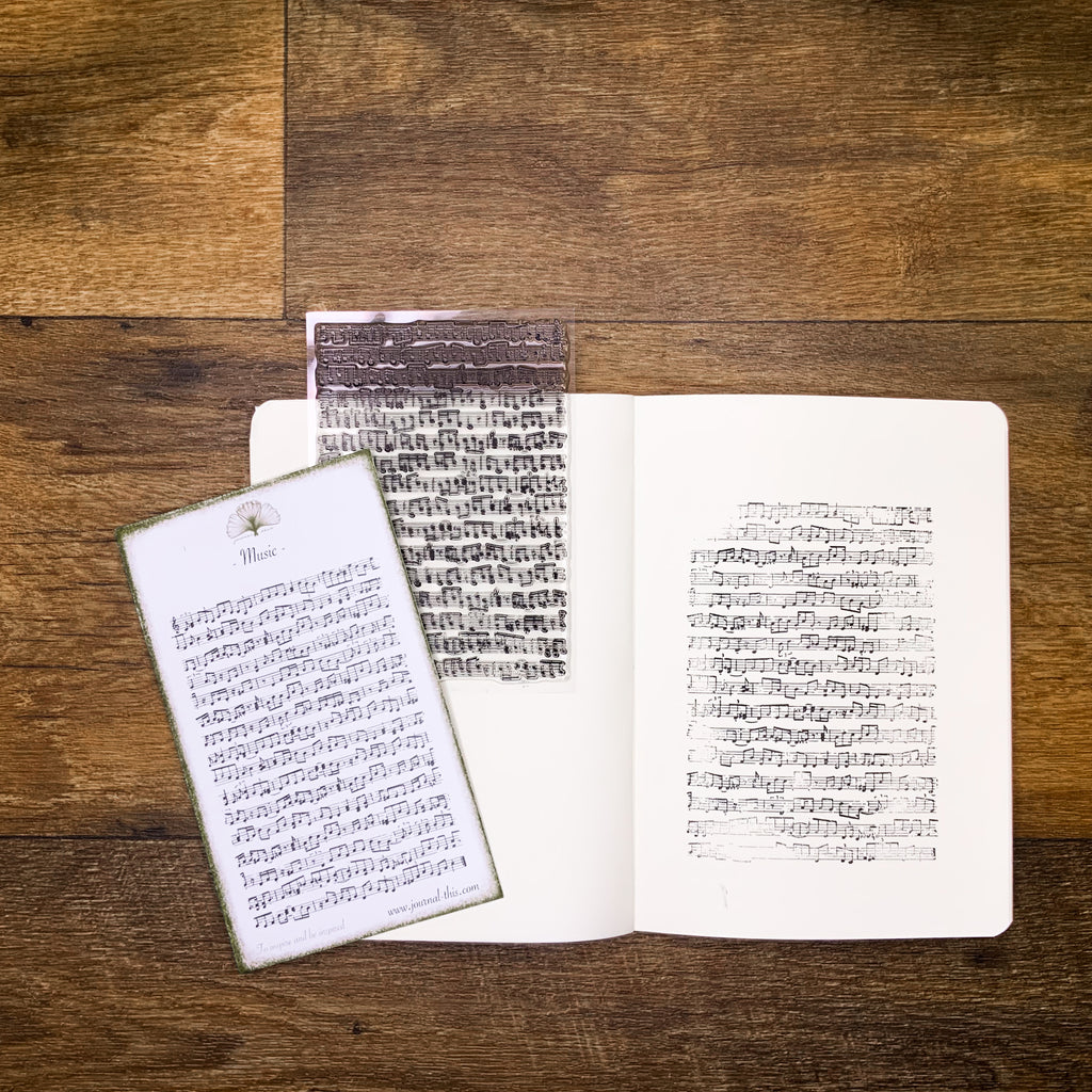 clear stamp achtergrond stempel muziek noten notenbalk bladmuziek