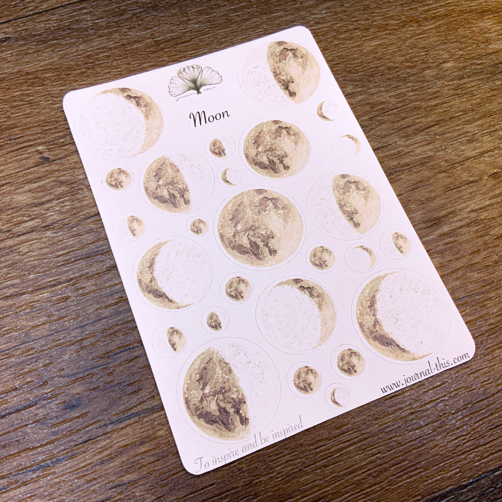 planner stickers bullet journal maan beige