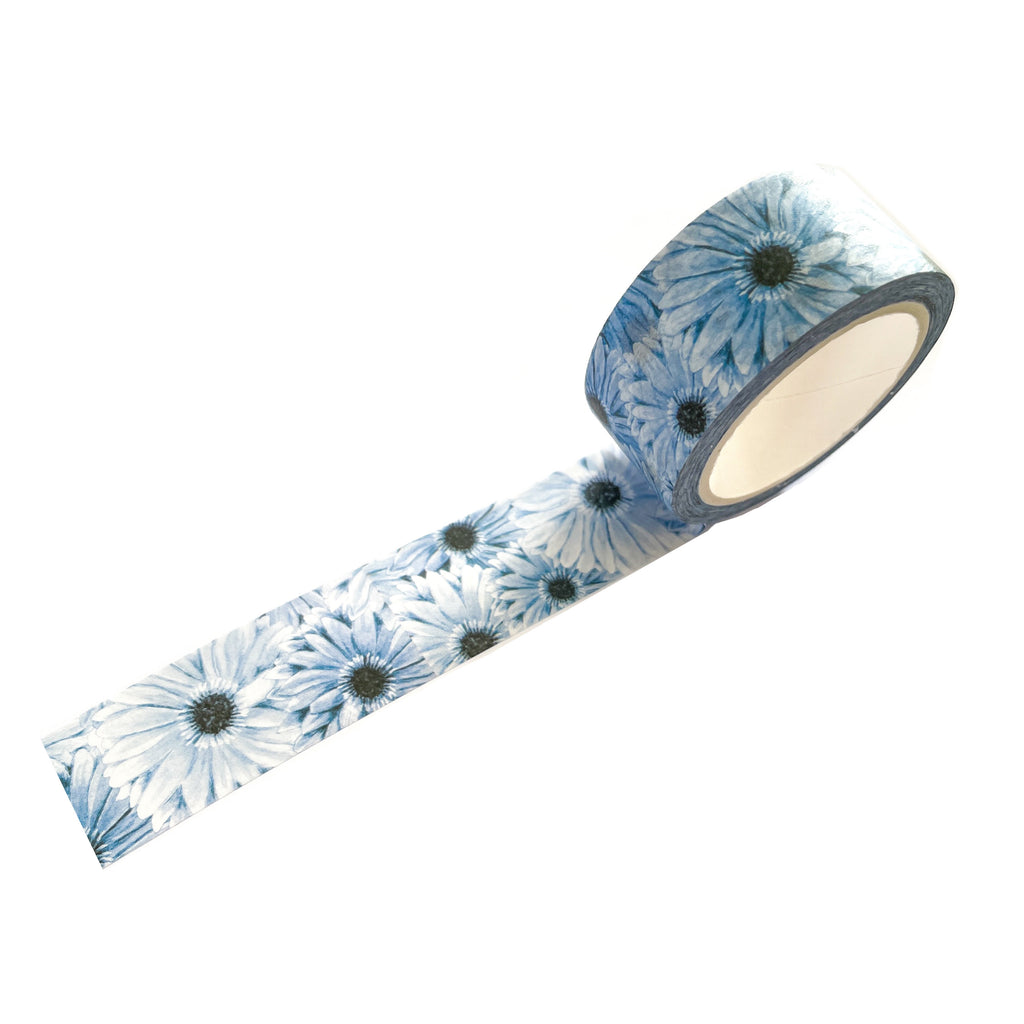 washi tape bloemen blauw journal this