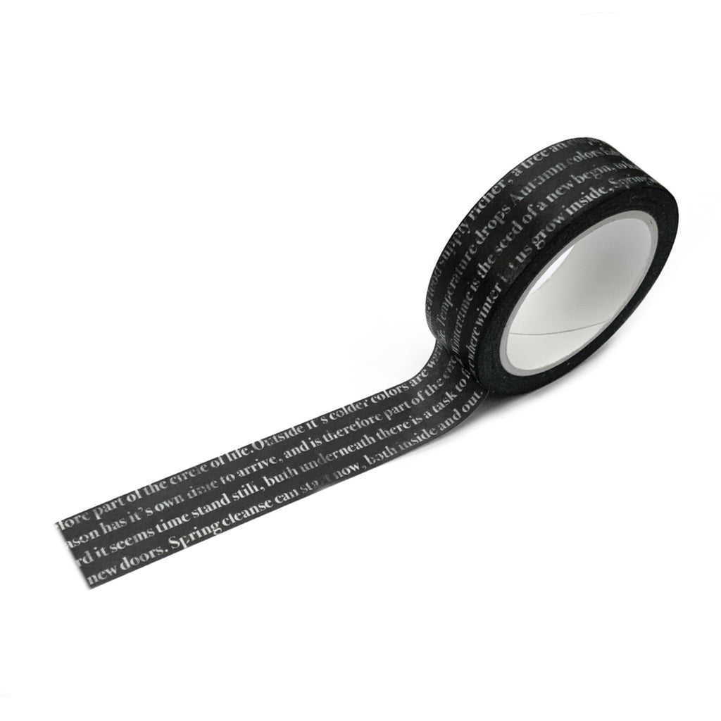 washi tape letters zwart wit journal this