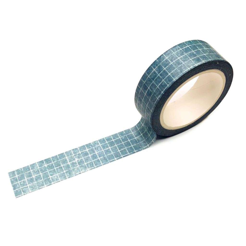 washi tape licht blauw ruitjes journal this