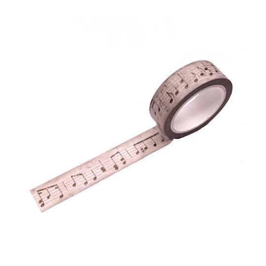 washi tape muzieknoten bruin journal this