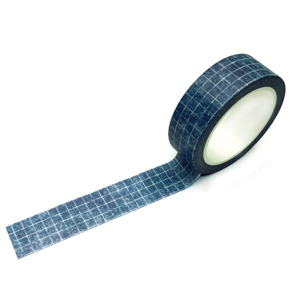washi tape ruitjes blauw journal this