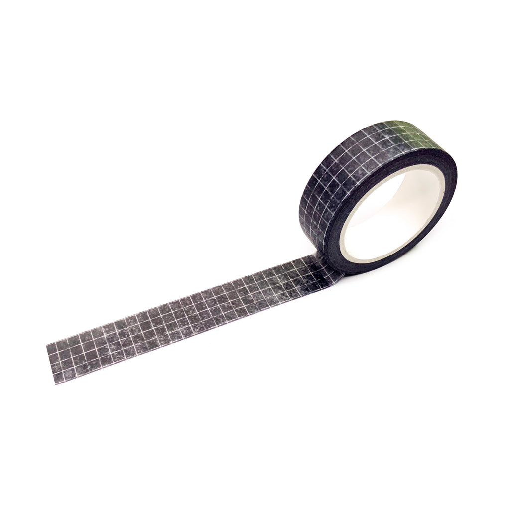 washi tape ruitjes zwart journal this
