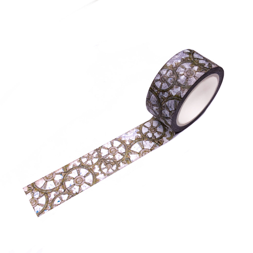 washi tape tandwielen bruin journal this